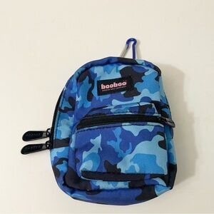 BooBoo Mini Backpack Blue Camo 6” x 5” Bag